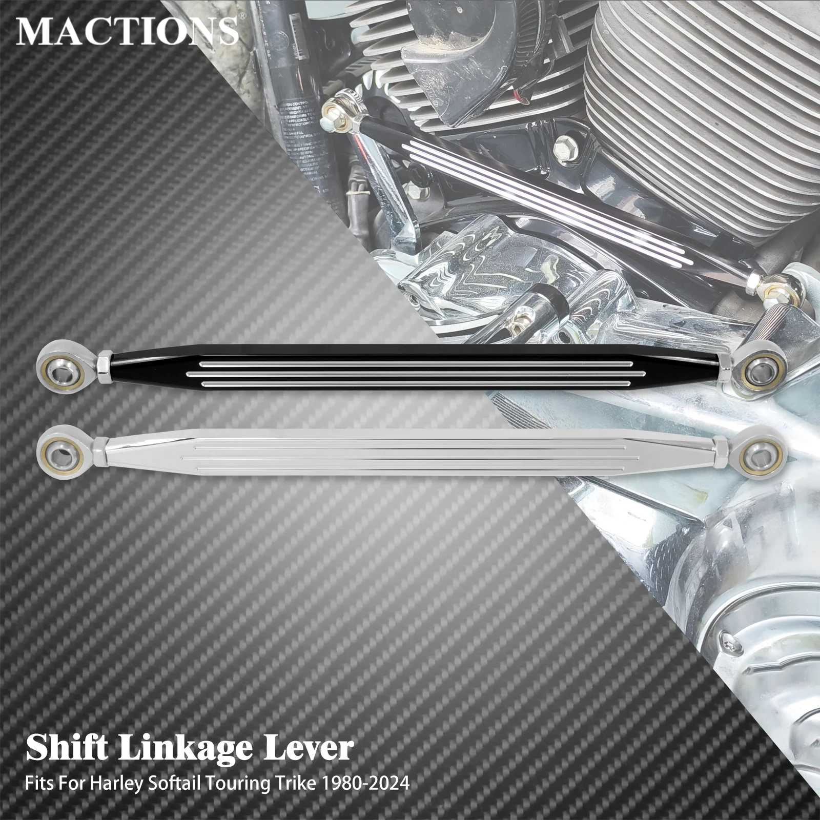 Motorcycle Gear Linkage Rod - オートバイシフトリンケージレバーギアシフトカバーハーレーツーリングエレクトラロードグライド FLHTC FLHXSE CVO ソフテイルファットボーイ 1980-2024