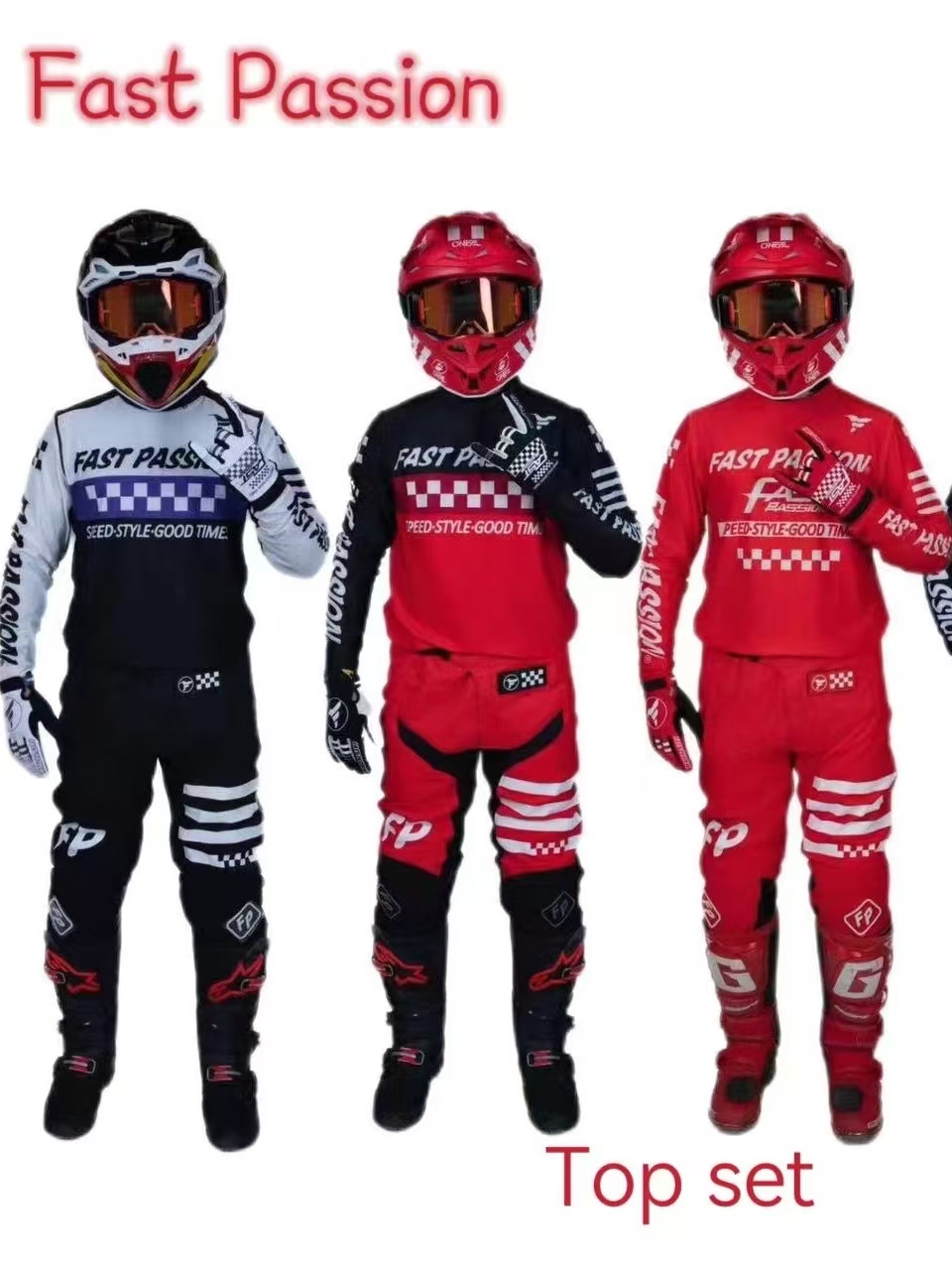 Motorcycle Gear Fox - 2025 ファストパッション フォックス モトクロス ギアセット トップシフト