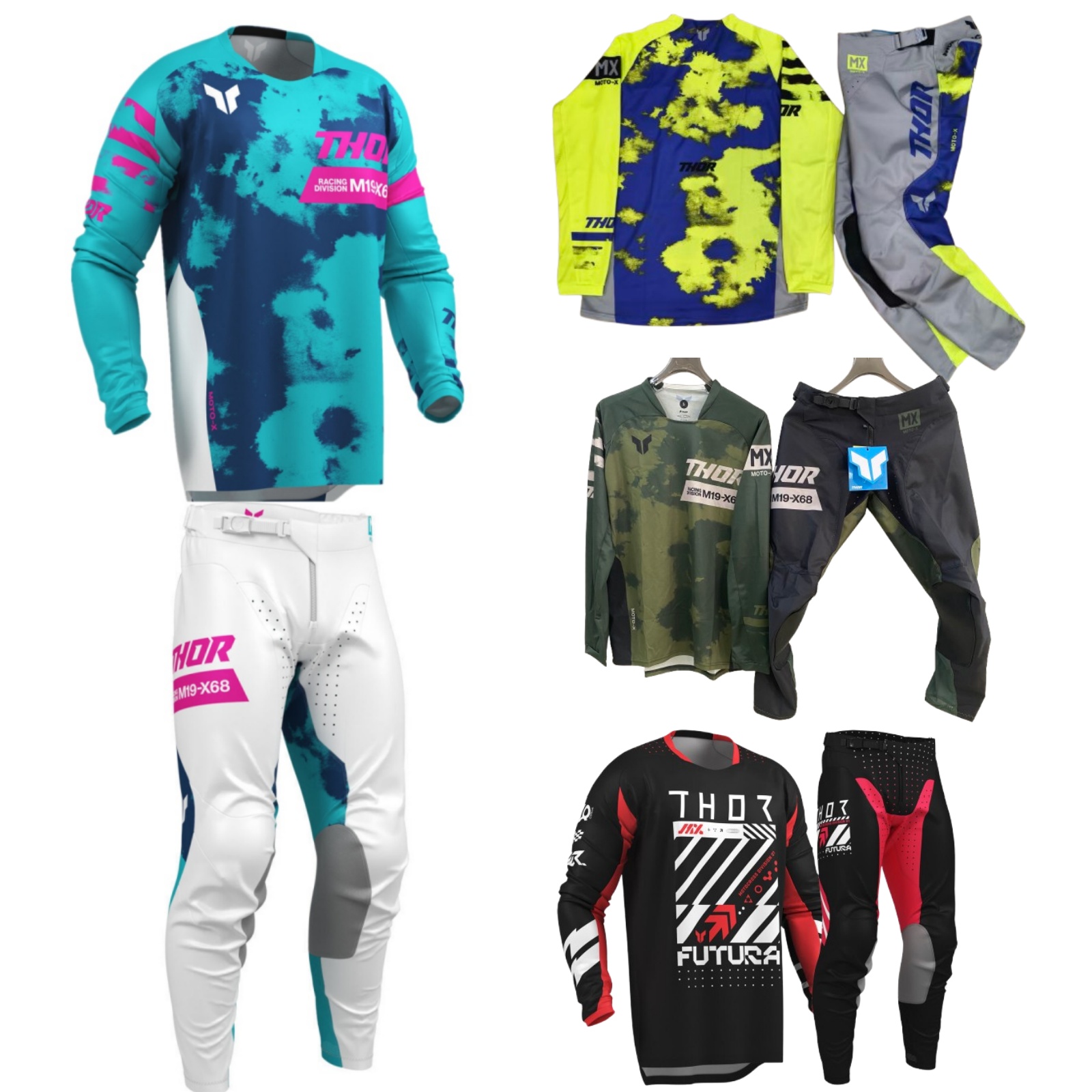Motorcycle Gear On Sale - モトクロスギアセット トップオフロードMxコンボ THORジャージセット オートバイジャージセット ATVコンボ モトスーツ