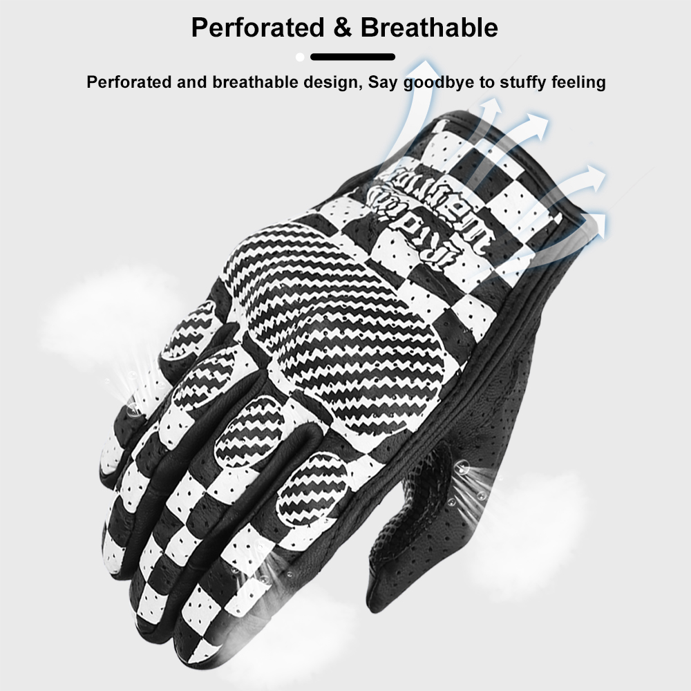 ヴィンテージオートバイ手袋本革カフェレーサーバイクグローブタ - Motorcycle Gear Fox のレビューと価格