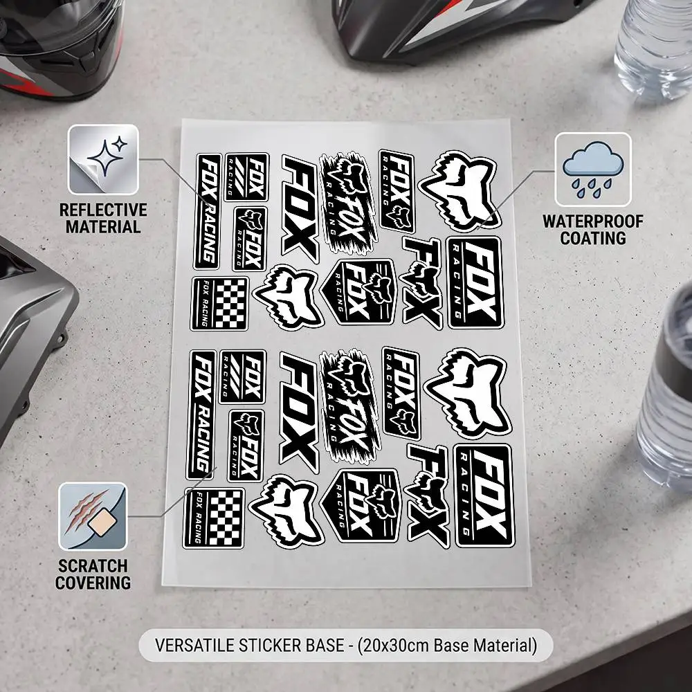 Foxing RA-C-ing 高視認性反射防水デカール ス - Motorcycle Gear Fox のレビューと価格