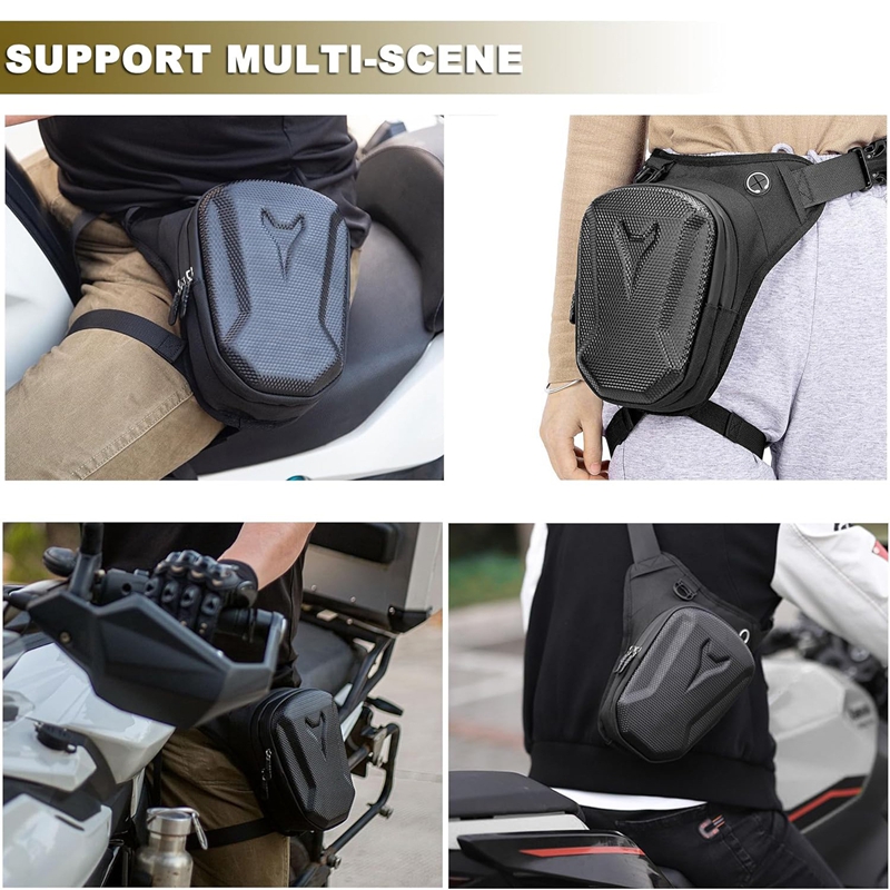 防水オートバイドロップレッグバッグ太ももウエストパッククロス - Motorcycle Gear Companies のレビューと価格