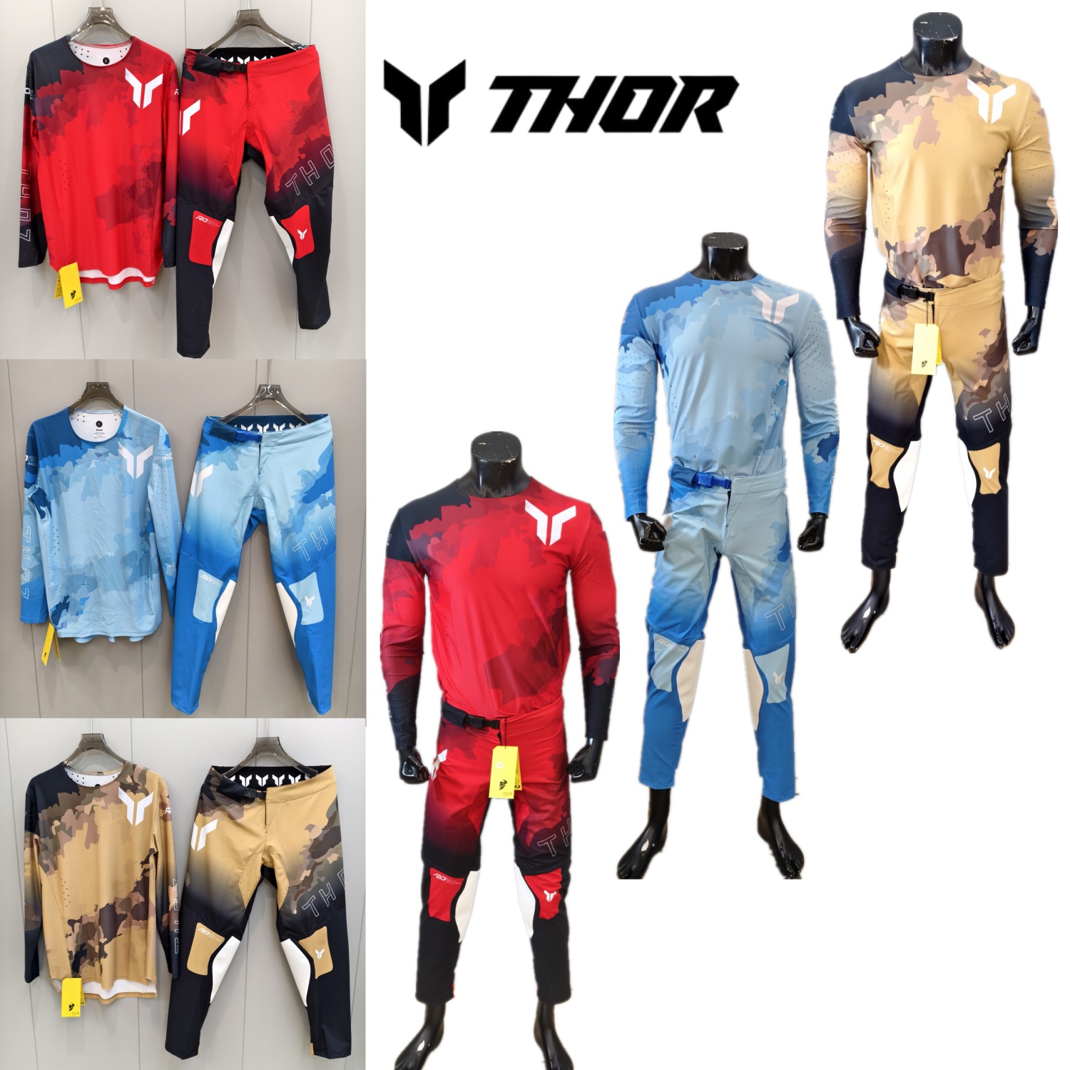 THOR モトクロスギアセット MX オフロードバイクスーツ - Motorcycle Gear On Sale のレビューと価格